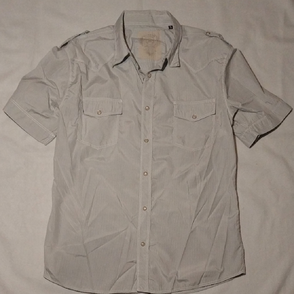 Jordan Light Gray Casual Button Down Shirt